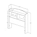 South Shore Logik Bookcase Headboard-Twin-Pure White