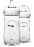 Philips Avent Natural Baby Bottle, Clear, 11oz, 2pk, SCF016/27