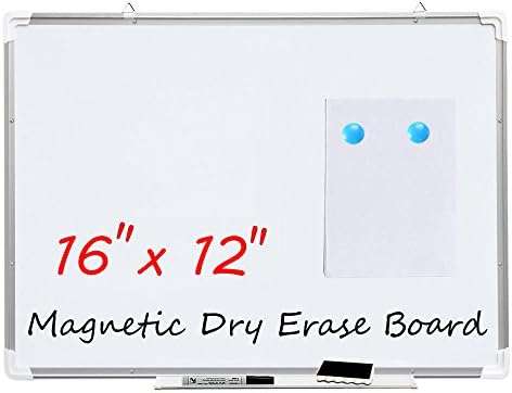 EaseOffice Magnetic Dry Erase Board Whiteboard, 16" x 12", Silver Aluminum Frame
