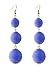 VK Accessories Thread Ball Dangle Earrings Thread Dangle Earrings Soriee Drop Earrings Beaded Ball Ear Drop Blue