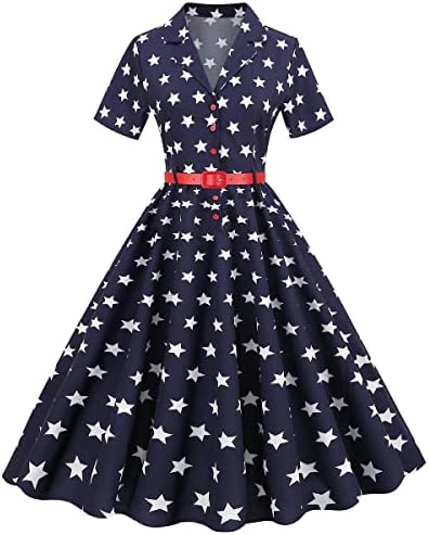 american retro dress American Flag Fit & Flare Dress XL