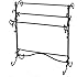 Southern Enterprises Scroll 3 Blanket Rack, Black with Bronze Rub Through Finish