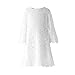 Funtrees Little Miss Lace Overlay A-Line Long Sleeve Dress Size 6-7T White