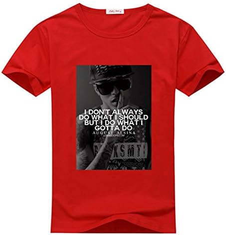 LLtshirt - AUGUST ALSINA Tshirt, Men's Contrast Tee-shirt