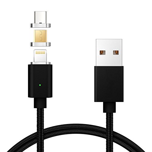 Magnetic usb type c cable 3 in 1 micro usb cable 3.3ft …