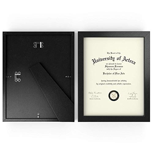 Arteza Document Frame 8.5" x 11" Award Plaque 8 Pack Real Glass Front