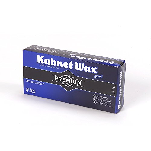 Kabnet Wax 81JUNIOR Interfolded Heavy Weight Dry Waxed Deli Paper, 10.75" Length x 8" Width, White (12 Packs of 500)