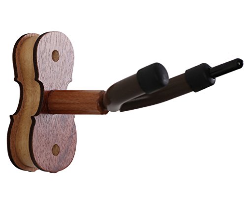 Violin Hanger Solid Wood Ukulele Wall Mount Hanger Hardwood Rosewood Wall Mount Bow Hook Stand Violin Accessories for Music Enthusiast, Home, Studio Use - Thumbnail 7