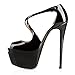 Onlymaker Women's Fashion High Heel Peep Toe Platform Stiletto Multicoloured Ankle Corss Strap Buckle Snap Dress Party Sandals