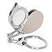 maxgoods 8X Mini Portable Folding Metal Magnifier Loupe Keychain Key Ring Magnifying Eye Glass Lens