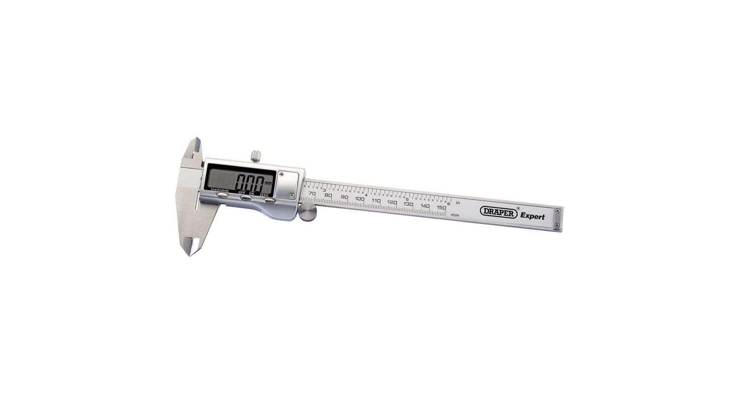 Draper 80859 Dual Reading Digital Vernier Caliper, 150mm