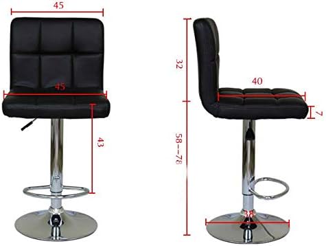 Bar Chair Office Chair Bar Stool Leather Adjustable Black Buy Online At Best Price In Uae Amazon Ae