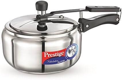 Prestige Nakshatra Alpha Stainless Steel Pressure Cooker, 3.5 Litres, Silver Prestige Nakshatra Alpha Stainless Steel Pressure Cooker, 3.5 Litres, Silver