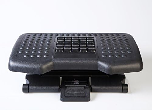 BNC Premium Ergonomic Adjustable Angle Foot Rest F6048-45.6cmX34cmX11cm - Black Color