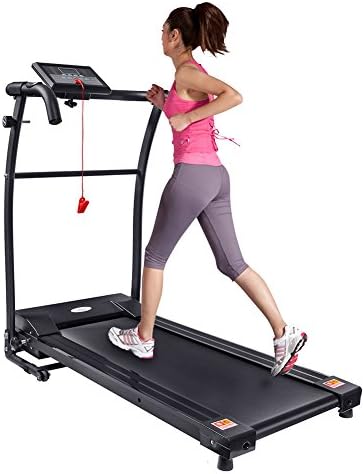 BANGQIYI Folding Exercise Electric Treadmill Running Gym Machine, Black