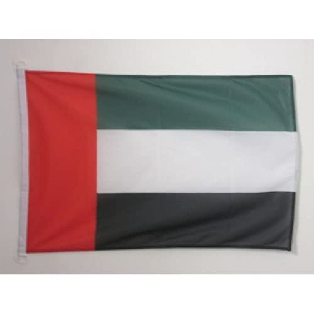 AZ FLAG - United Arab Emirates Flag - 2x3 Ft - For Outdoor - Emirati Banner Knitted Polyester with Two Plastic Rings - Fade Resistant - Vivid Colors - 2' x 3' Feet - 90x60 Cm