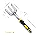 Yuelife Garden Tool Set, Sturdy 3PCS Heavy Duty Garden Kit Includes Trowel Transplanter, Cultivator with1 Pair Free Gloves-Perfect Garden Tools for Gardening/Weeding/Digging -Yellow