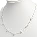 HXZZ Fine Jewelry Women Gifts 925 Sterling Silver Freshwater Cultured White Pearl Chain Gypsophila Pearl Necklace
