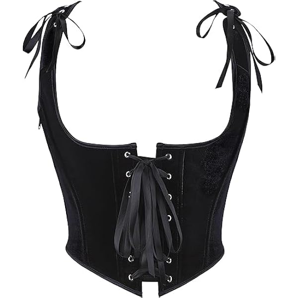 Amazon.com: Grebrafan Steampunk Jacquard Viking Corset Bustier Top