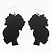 Afro Puff ★ Natural Hair Earrings ★ African American Woman Earring ★ African Jewelry ★ Wood Earrings (Yellow)