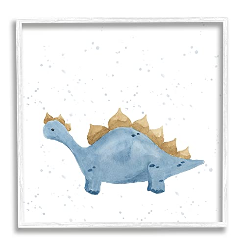 Stupell Industries Pastel Blue Stegosaurus Dinosaur Framed Giclee Art, Design b…