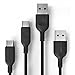 USB Type C Cable, RAVPower USB A to USB C Charger (3ft, 6ft), 2 Pack Fast Charging Cord Compatible Galaxy S9 S8 Plus Note 8, Google Pixel, LG V30 G6 G5, Nintendo Switch, OnePlus 5 3T and More (Black)