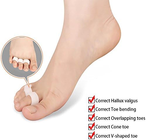 Hammer Toe Pads Claw Mallet Relief Support Crest Cushion - Hammer Toe Straightener and Corrector - 2-Pack Soft Gel 3 Toe Crests Splints, Prevent Overlap for Foot-Care Treatment for Men & Women