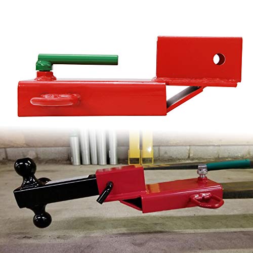NIXFACE 2" Insert Clamp On Forklift Hitch Receiver Pallet Fork Trailer Towing Adapter W/Chain - Thumbnail 3
