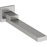 DEOLER Brushed Nickel Tub Spout, 180° Rotation Bathroom Folding Spout 1/2 NPT Square Bathroom Spouts Stainless Steel Tub Wall