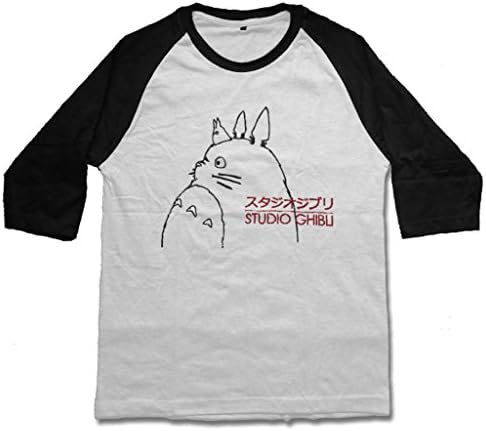 mamisari Studio Ghibli Totoro My Neighbor anime Shirt Raglan 3/4 Sleeve Baseball Tee tshirt T-Shirts