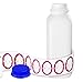 DilaBee Empty Plastic Juice Bottles with caps - Case of 20-16 Oz Food Grade Drink Bottles for Homemade Juice, Smoothies, Tea, Milk, Picnics and More with Tamper Evident Snap-Screw Lids - BPA free