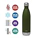 MIRA 25 oz Insulated Water Bottle - Stainless Steel Cola Shape Thermo - Double Wall Hot & Cold Flask (24Hr Cold/12Hr Hot) - Olive Green