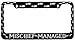 Mischief Managed (WRAP) Black Metal License Plate Frame Harry Potter