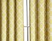 HLC.ME Lattice Print Thermal Insulated Room Darkening Blackout Grommet Window Curtains for Bedroom - Bright Yellow - 52 W x 84 L - Set of 2