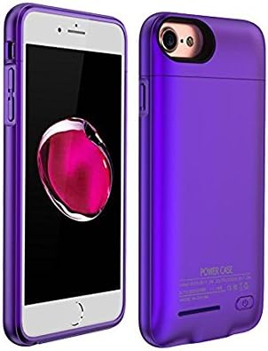 iPhone 8 / 7 / 6s / 6 Battery Charging Case , Innovative Wireless 3000Mah Portable Cover Charger Power Bank Battery Case For Iphone Accessories With Quick Charge Magnetic Stand Design Purple