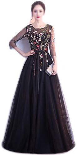 Women's casual dresses Elegant Dress- Lace Embroidery Bridesmaid Dress  Short Prom Party Gowns Women's womens dress (Color : Black, Size : M) price  in UAE | Amazon UAE