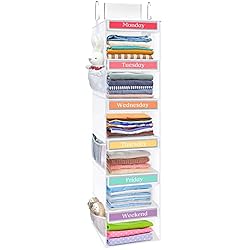 Fixwal 6-Shelf Weekly Hanging Closet Organizer with