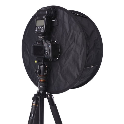 CowboyStudio Universal 18-Inch 46cm Easy-Fold Macro Ring Speedlite Flash Softbox Diffuser Reflector