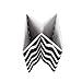 DII Non Woven Polyester Storage Bin, Chevron, Black, Small Set of 2