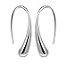 KOREA-JIAEN Fashion Earrings S925 Sterling Silver Plated Base Dangle Earring Jewelry (water-drop)