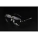 mincl/unisex rectangular sunglasses special metal bridge (black, CA)