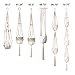 MENOLY 6 Pack Macrame, Hanging Plant Holders with Handmade Rope, Plant Hanger Stand with 6 PCS Hooks for Indoor Outdoor Different Tiers Boho Home Decor
