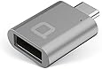 nonda USB-C to USB 3.0 Mini Adapter [World's Smallest] Aluminum Body with Indicator LED for MacBook 12-inch and other Type-C Devices (Space Gray)