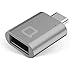 nonda USB-C to USB 3.0 Mini Adapter [World's Smallest] Aluminum Body with Indicator LED for MacBook 12-inch and other Type-C Devices (Space Gray)