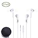 Ankoda 2PACK Premium Earphones/Headphones/Earbuds with Stereo Mic&Remote Control for Apple iPhone 6s/6/6plus,iPhone SE/5s/5c/5, iPad /iPod and More (White)