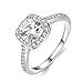 Women's Pretty 18K White Gold Plated Wedding Bands TIVANI Collection Jewelry Rings,6