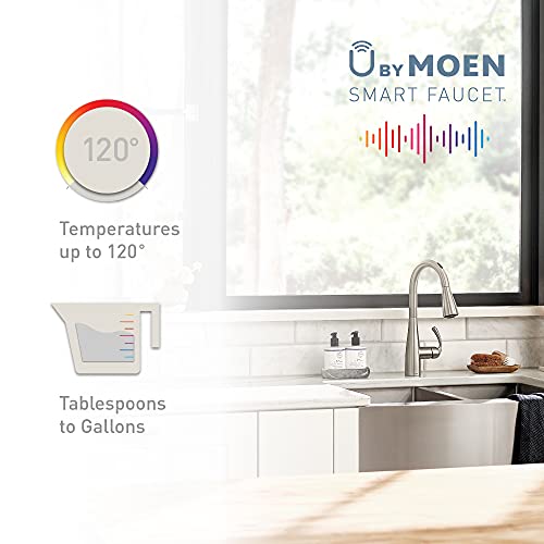 Moen S75005EVBL Nio Smart Touchless Pull Down Sprayer Kitchen Faucet