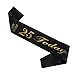 partyclub Black 25th Birthday Satin Sash