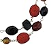 Bocar 2 Layer Statement Chunky Red Black Beaded Fashion Collar Necklace Earring Set for Women Gifts (434)