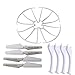 AVAWO Upgraded 4 Colors for Syma X5SC X5SW X5SW-V3 Spare Parts Main Blade Propellers & Motor & Propeller Protectors Blades Frame & Landing Skid Included Mounting Screws for RC Mini Quadcopter Toy